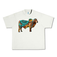 Pistachio brahman bull gemstone turquoise and sunflower Urban Heavy Tee - RanaPortraitStore
