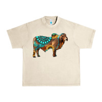 Sandshell brahman bull gemstone turquoise and sunflower Urban Heavy Tee - RanaPortraitStore