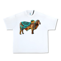 White brahman bull gemstone turquoise and sunflower Urban Heavy Tee - RanaPortraitStore