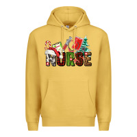 Antique Gold Christmas nurse Premium Hoodie - AdoDesignShop