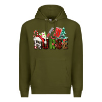 Army Green Christmas nurse Premium Hoodie - AdoDesignShop