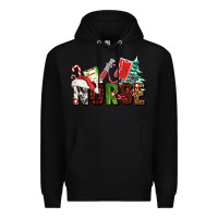 Black Christmas nurse Premium Hoodie - AdoDesignShop