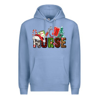 Colony Blue Christmas nurse Premium Hoodie - AdoDesignShop