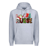 Heather Grey Christmas nurse Premium Hoodie - AdoDesignShop