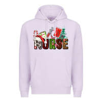 Lilac Christmas nurse Premium Hoodie - AdoDesignShop
