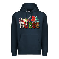 Navy Christmas nurse Premium Hoodie - AdoDesignShop