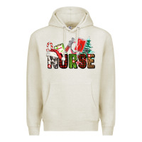 Oatmeal Heather Christmas nurse Premium Hoodie - AdoDesignShop
