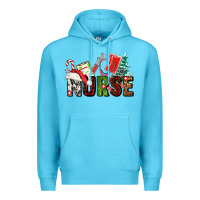 Ocean Blue Christmas nurse Premium Hoodie - AdoDesignShop