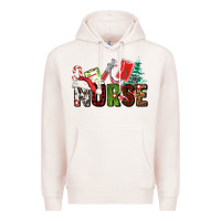 Pale Pink Christmas nurse Premium Hoodie - AdoDesignShop