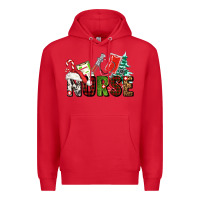 Red Christmas nurse Premium Hoodie - AdoDesignShop