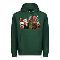 Sports Green Christmas nurse Premium Hoodie - AdoDesignShop