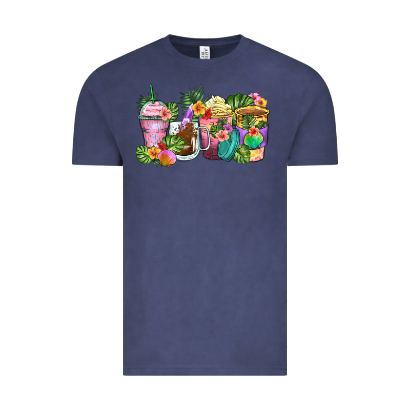 Tropical Coffee Cups Vintage Tee by Zillion Design Studio | Teevron