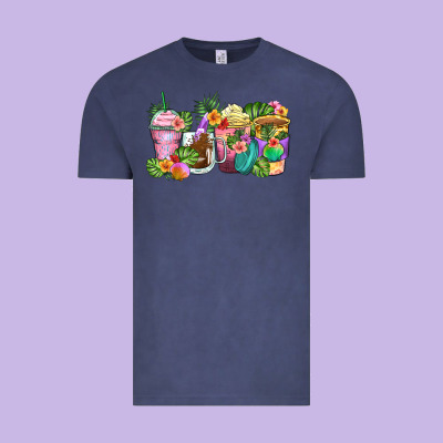 Tropical Coffee Cups Vintage Tee Designed By Zillion Design Studio