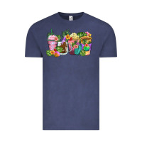 Vintage Denim tropical coffee cups Vintage Tee - Zillion Design Studio