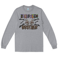 Heather Grey halloween brother Long Sleeve Tee - CowhideDigitalArt