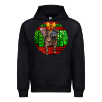 Black christmas pig Urban Hoodie - LillyAllenDesigns