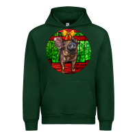 Forest Green christmas pig Urban Hoodie - LillyAllenDesigns