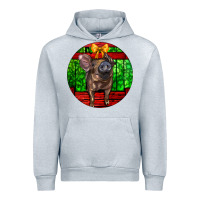 Heather Grey christmas pig Urban Hoodie - LillyAllenDesigns
