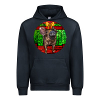 Navy christmas pig Urban Hoodie - LillyAllenDesigns