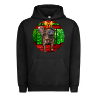 Pigment Black christmas pig Urban Hoodie - LillyAllenDesigns