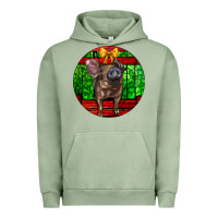 Pigment Oil Green christmas pig Urban Hoodie - LillyAllenDesigns