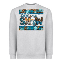 Heather Grey let it snow Heavyweight Sweatshirt - RanaPortraitStore