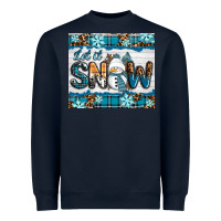 Navy let it snow Heavyweight Sweatshirt - RanaPortraitStore