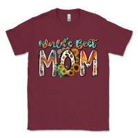 Burgundy world is best mom Classic Tee - RacoonDesign
