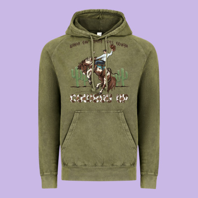 Vintage Hoodie when the going gets tough cowboy up