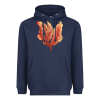 Navy pink venus fan sea coral Heavyweight Hoodie - LillyAllenDesigns