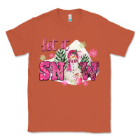 Copper Let It Snow Pink Christmas Classic Tee - FaDigitalArtStudio