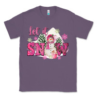Lavender Let It Snow Pink Christmas Classic Tee - FaDigitalArtStudio