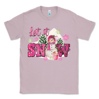 Lilac Let It Snow Pink Christmas Classic Tee - FaDigitalArtStudio