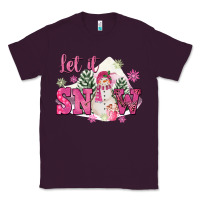 Plum Let It Snow Pink Christmas Classic Tee - FaDigitalArtStudio