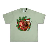 Oil Green merry Christmas brahman bull Urban Heavy Tee - RanaPortraitStore