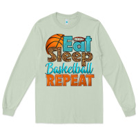 Matcha eat sleep basketball repeat Long Sleeve Tee - HRA Design Shop