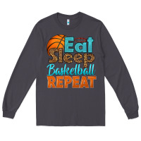 Smoke eat sleep basketball repeat Long Sleeve Tee - HRA Design Shop