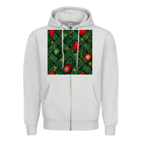 Dove Grey christmas ornaments seamless  pattern Zipper Hoodie - BundleAndBundleShop