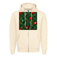 Sandshell christmas ornaments seamless  pattern Zipper Hoodie - BundleAndBundleShop