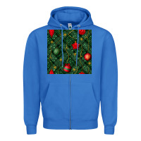 True Royal christmas ornaments seamless  pattern Zipper Hoodie - BundleAndBundleShop