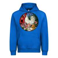 Cobalt leghorn rooster christmas ornament Urban Hoodie - LillyAllenDesigns
