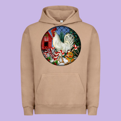 Leghorn Rooster Christmas Ornament Urban Hoodie Designed By Lillyallendesigns