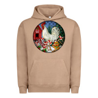 Pigment Burro leghorn rooster christmas ornament Urban Hoodie - LillyAllenDesigns