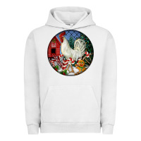 Pigment Lunar Rock leghorn rooster christmas ornament Urban Hoodie - LillyAllenDesigns