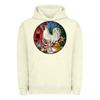 Pigment Pistachio leghorn rooster christmas ornament Urban Hoodie - LillyAllenDesigns
