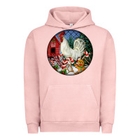 Pigment Salmon leghorn rooster christmas ornament Urban Hoodie - LillyAllenDesigns