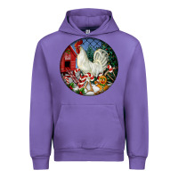 Tulip leghorn rooster christmas ornament Urban Hoodie - LillyAllenDesigns