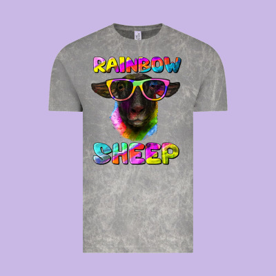 Vintage Tee rainbow sheep suffolk sheep