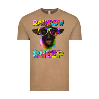 Vintage Coffee rainbow sheep suffolk sheep Vintage Tee - RanaPortraitStore