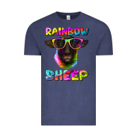 Vintage Denim rainbow sheep suffolk sheep Vintage Tee - RanaPortraitStore